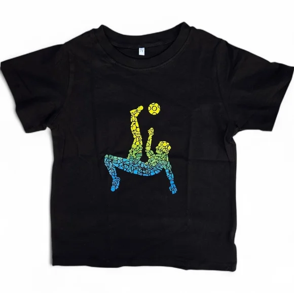 Boys 2 Pack Graphic T-Shirts - Grey and Black, Size 4 - Picture 3 of 3